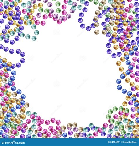 Mardi Gras Beads Vector Illustration Stock Vector Illustration Of