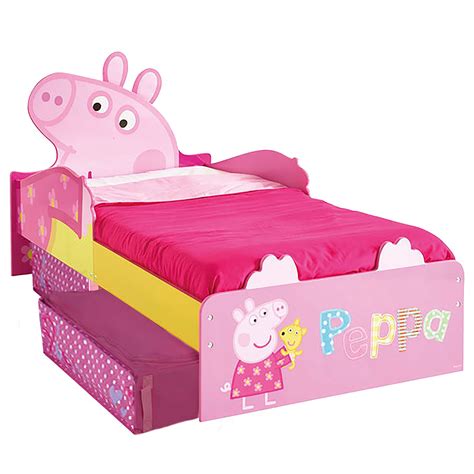 Peppa Pig Mdf Toddler Bed With Storage Mattress New