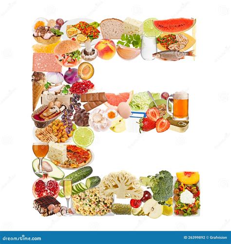Letter E Made Of Food Stock Photo Image Of Cauliflower 26399892