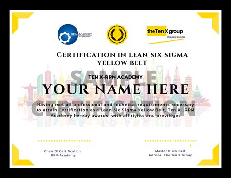 Lean Six Sigma Yellow Belt Certification