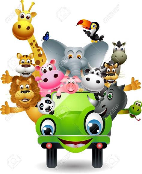 (funny animals) cartoon safari animals clipart 1731 | Cartoon animals, Animal clipart, Funny animals
