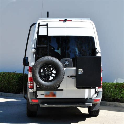 Aluminess Rear Door Ladder Tire Carrier For Mercedes