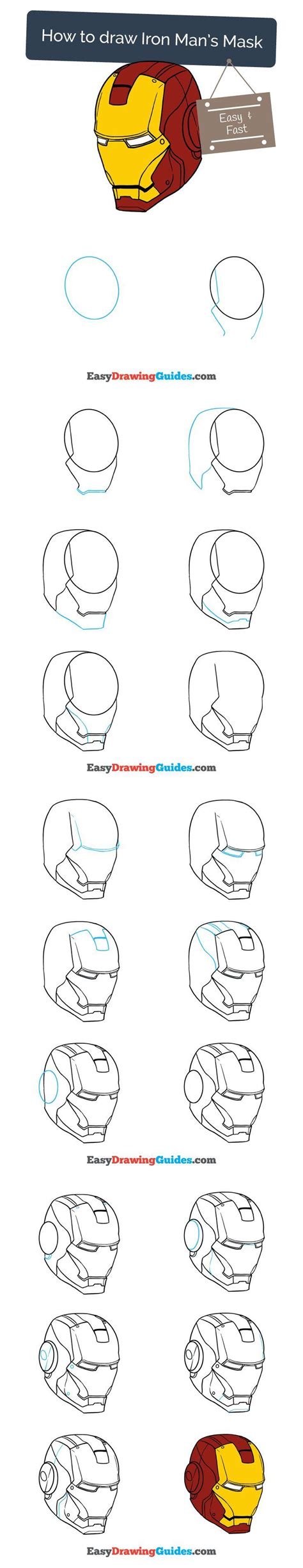 The basic forms of the iron man suit are still based on the basic human form. How to Draw Iron Man in a Few Easy Steps | Drawing ...