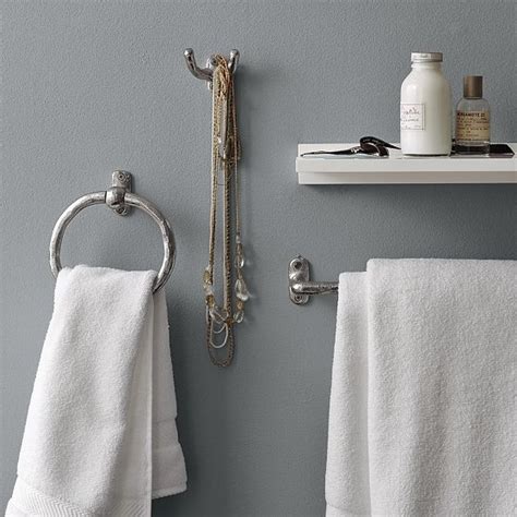 Usually, towel bars are used to hold on to larger bath towels, while bathroom towel rings are designed to handle wash cloths and hand towels. Textured Bath Hardware - Modern - Towel Bars And Hooks ...