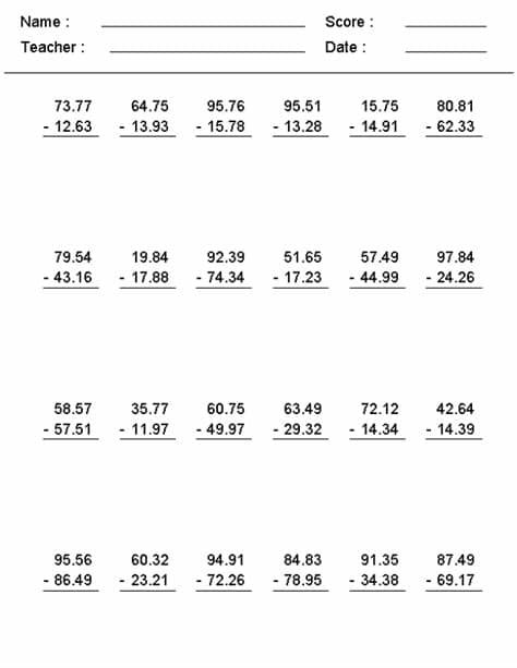 7th Grade Math Worksheets | Learning Printable