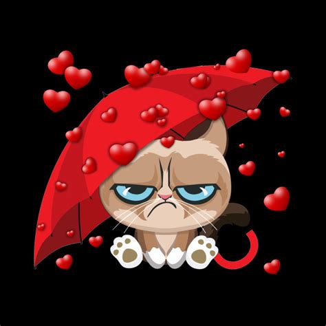 Grumpy Cat Raining Hearts Valentine T Cat Mug Teepublic Au