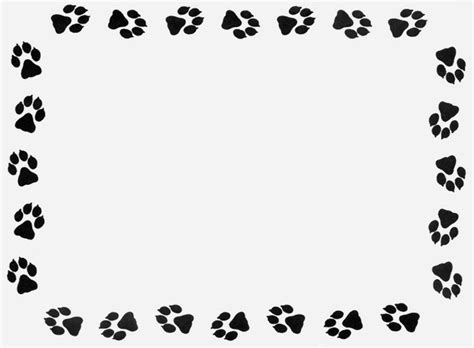 Download High Quality Paw Prints Clipart Border Transparent Png Images