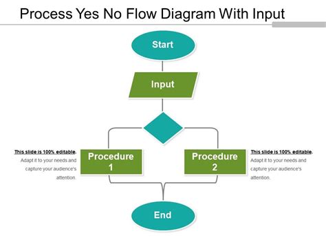 Process Yes No Flow Diagram With Input Powerpoint Templates