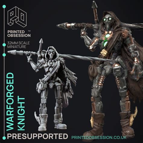 Warforged Knight Printed Obsession Tabletop And Rpg Etsy
