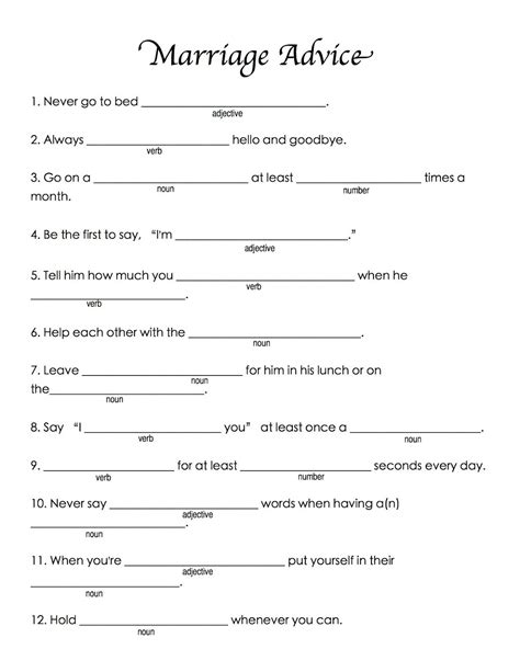 Hi rain on a tin roof readers! Funny Bridal Shower Mad Libs | ... people told me these ...