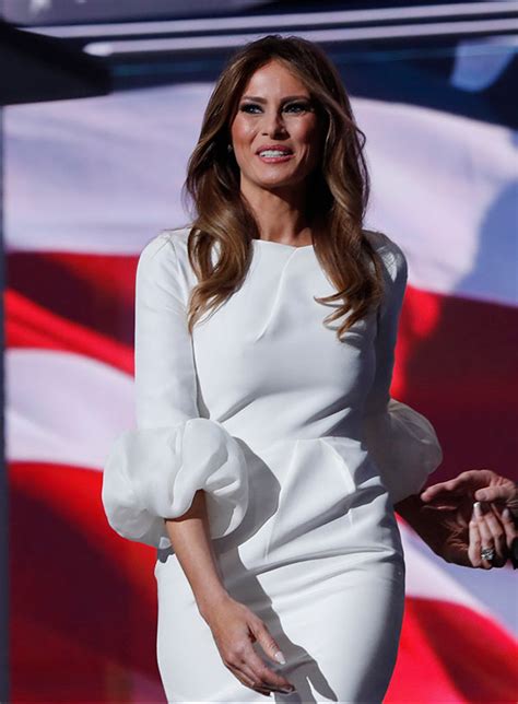 Melania Trumps Dress At Rnc She Stuns In A Gorgeous White Roksanda