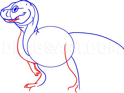 how to draw a cartoon t rex step by step drawing guide by dawn dragoart
