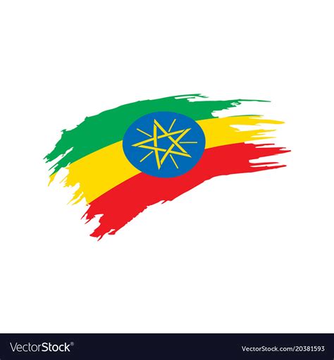 Ethiopia Flag Royalty Free Vector Image Vectorstock