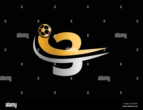 3 Letter With Football Sports Logo Template Design For Football Club