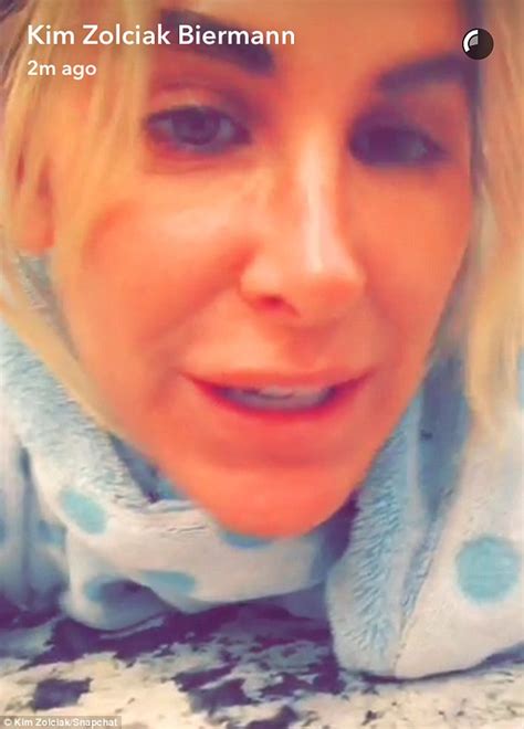 Kim Zolciak Shares Makeup Free Selfie On Snapchat As She Goofs Around In Her Bathrobe Daily