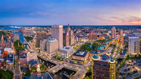Aerial Panorama Of Providence Rhode Island Stock Photo Image Of