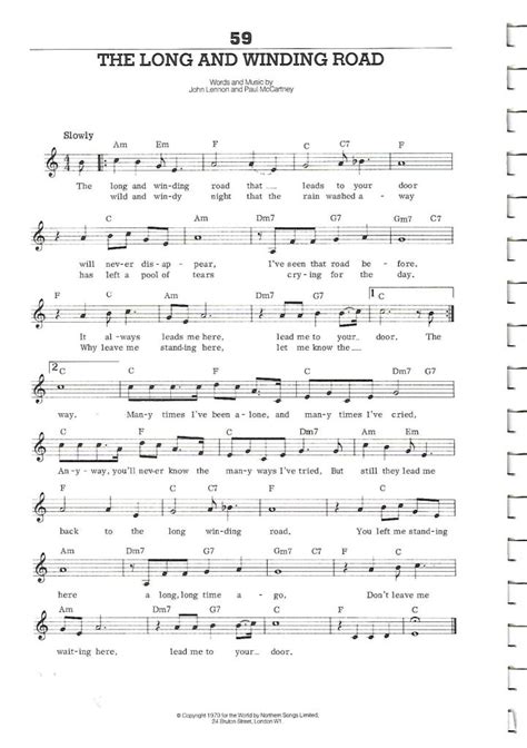 The Long And Winding Road Sheet Music