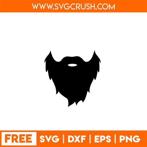 Free Beard 001 Svg Cut Files Dxf Png Eps Format Available Beard