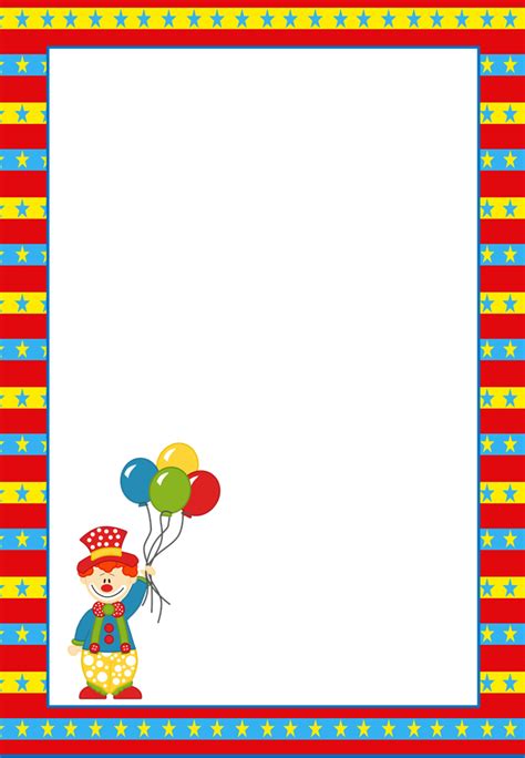 The Circus Free Printable Frames Invitations Or Cards Oh My Fiesta