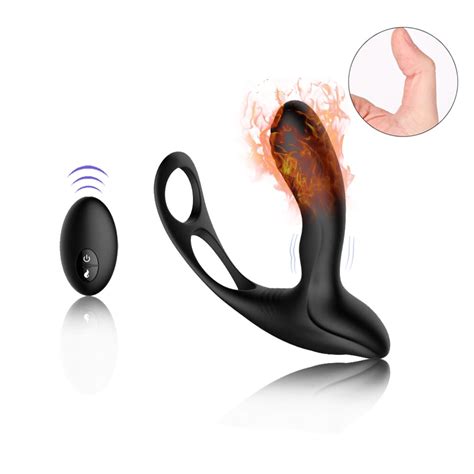 Usb Charge Remote Control Men S Prostate Massager Vibrator Intelligent Heating Anal Plug