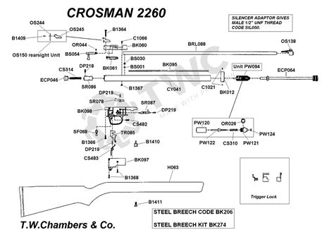 Airgun Spares Crosman 2260 Page 1 T W Chambers And Co
