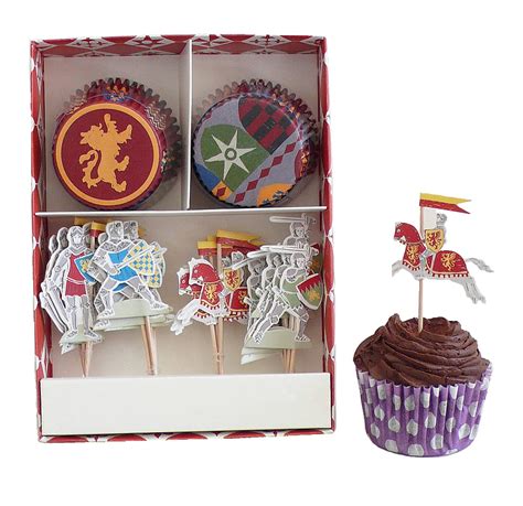 Artículos De Fiesta Infantil Kit Cupcake Medieval Encantadora Caja