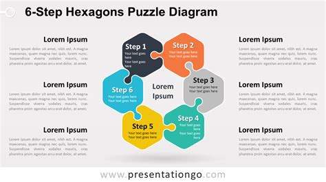 6 Step Process With Hexagons For Powerpoint Presentationgocom Images