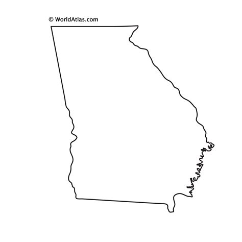 Outline Map Of Georgia