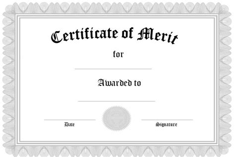 Certificate Of Merit Templates 10 Free Word And Pdf Formats