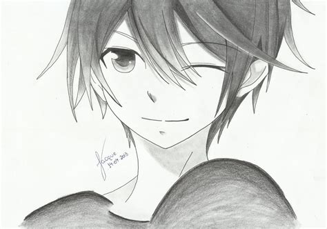 Drawing anime head, whether it's male or female, is pretty simple. Anime boy by Jacqueline-Andreia on DeviantArt