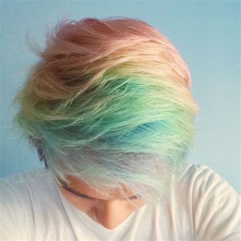 Pastel Rainbow Hair Colorful Hair Pinterest Un