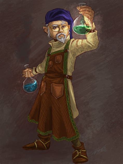 Haunted portrait creator game by: A portrait of a gnome alchemist character for a Savage ...