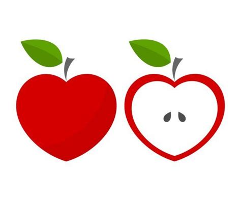Free Vector Images Vector Free Apple Icon Eps Vector Red Heart