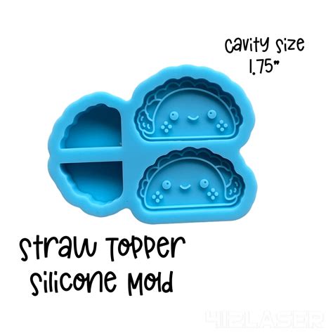 Taco Straw Topper Silicone Mold Resin Mold Epoxy Mold Etsy