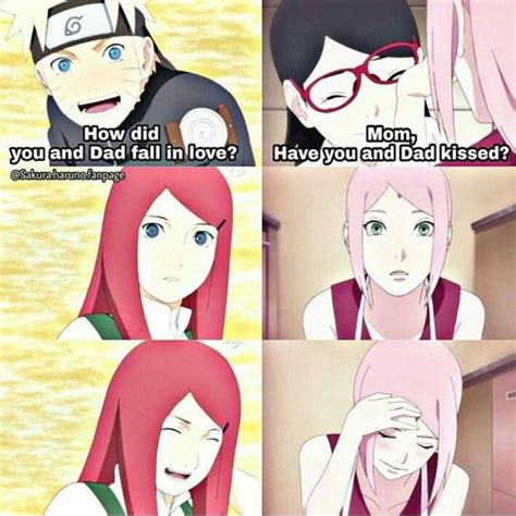 Curious Son And Daughter Mama Kushina And Mama Sakura Are So Similar And Adorable ️ ️ ️ Anime