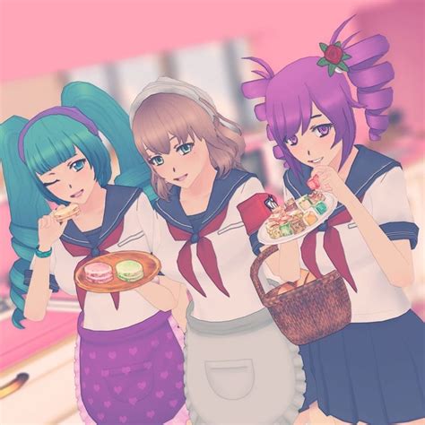 Saki Miyu Amai Odayaka Kokona Haruka Yandere Simulator Yandere