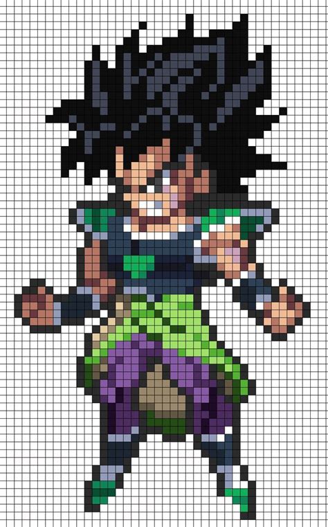 Broly Pixel Art Dibujos En Cuadricula Dibujos Pixelados Dibujo De Goku