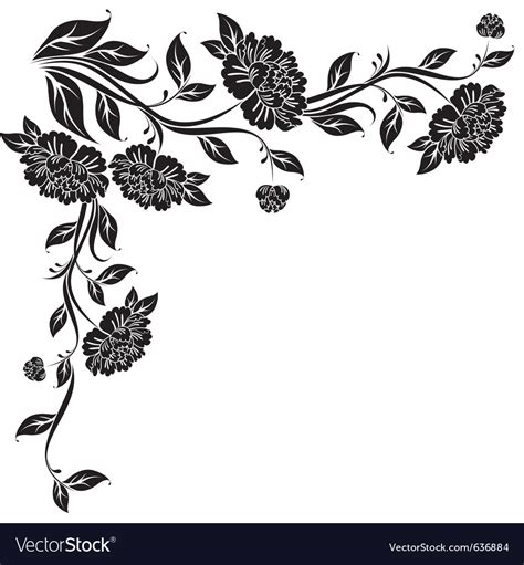 Victorian Scroll Floral Royalty Free Vector Image