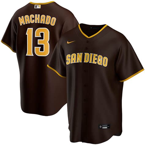 Mens San Diego Padres Manny Machado Nike Brown Road 2020 Replica