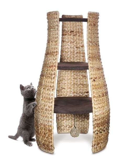Bevor ich mich entscheide, wüßte ich gern, ob jemand hier einen decker kratzbaum zu hause stehen hat. Banana Leaf 3-Shelf Hangout Furniture for Cats - Slash Pets