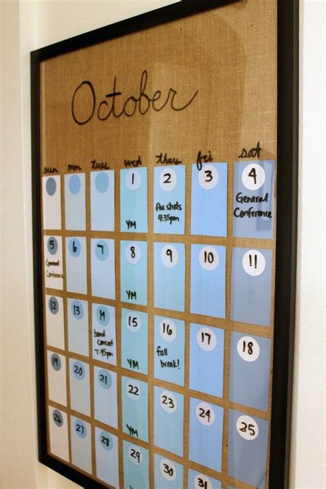 Diy Paint Chip Calendar