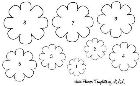 Make them for your next party with my flower petal template! Printables 6 Petals Flowers Templates | The Lovely Life of Lindsay: Baby Hair Flowers | print ...