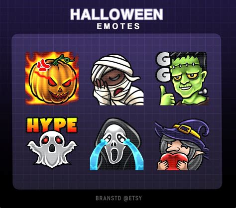 6x Halloween Twitch Emotes Horror Twitch Emotes Etsy Twitch Horror