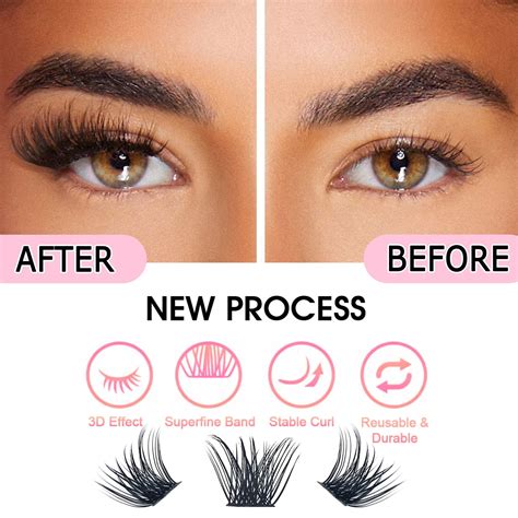 Cluster Lashes DIY Eyelash Extension D Curl Long Individual Lashes