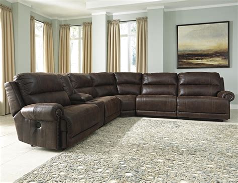Signature Design By Ashley Luttrell 6 Piece Reclining Sectional With