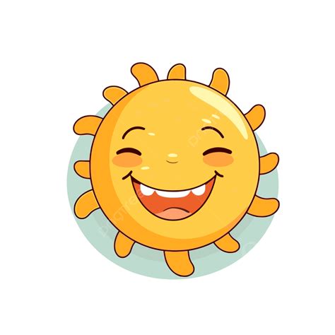 Sol Sonriente Clipart Sol Sonriendo Personaje Plano Dibujos Animados