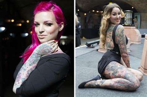 Inked Burlesque Babes Model At The International Tattoo Convention