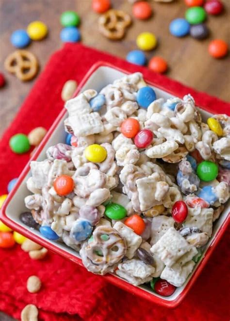 Texas trash combine spices in oil and heat until warm. White Trash Recipe - Perfect for Parties! | Lil' Luna