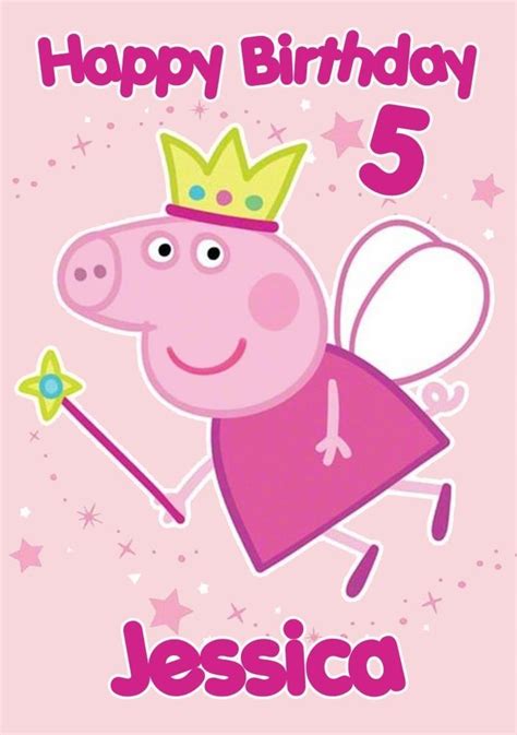 Peppa Pig Printable Birthday Card Kidsworksheetfun