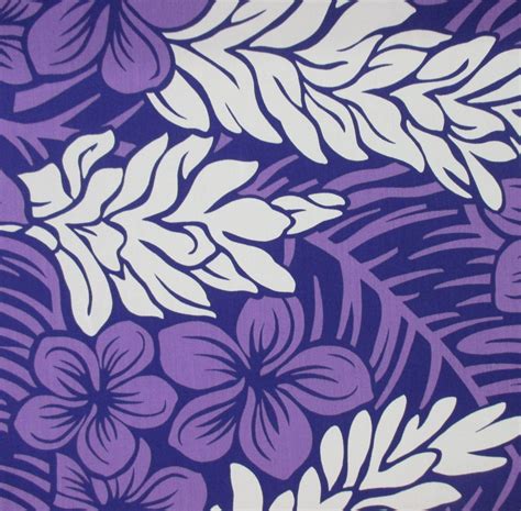 Flowers And Leaves Purple Print Fabrics Prints Hawaiian Print